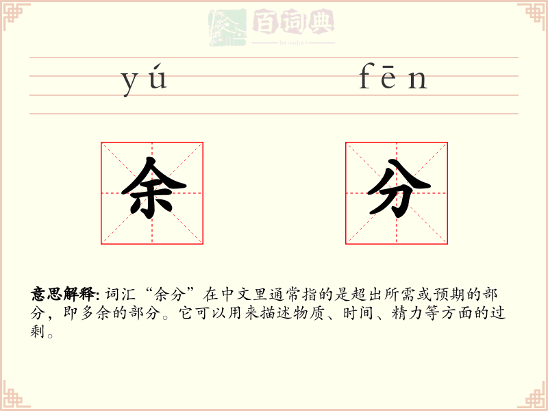 余分