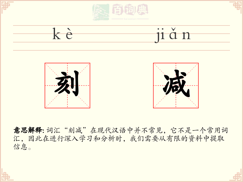 刻减