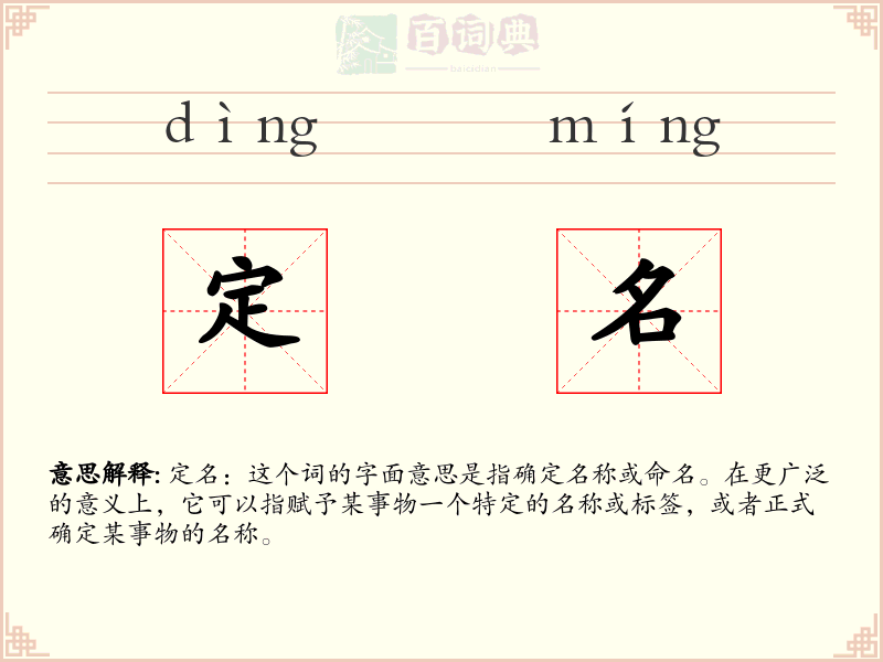 定名