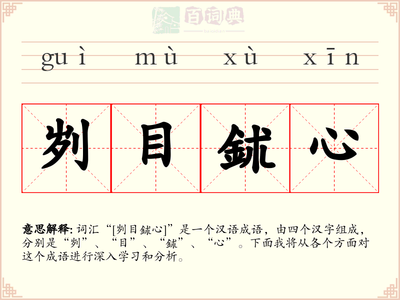 刿目鉥心