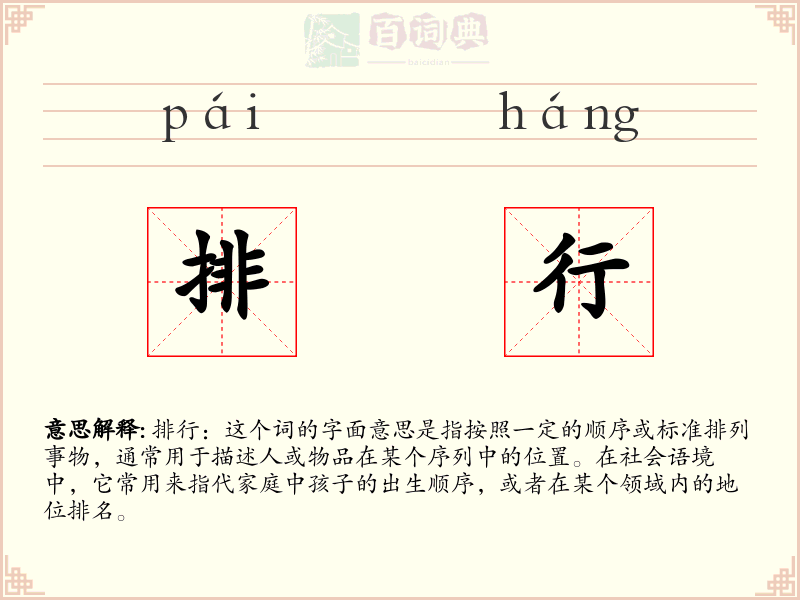 排行