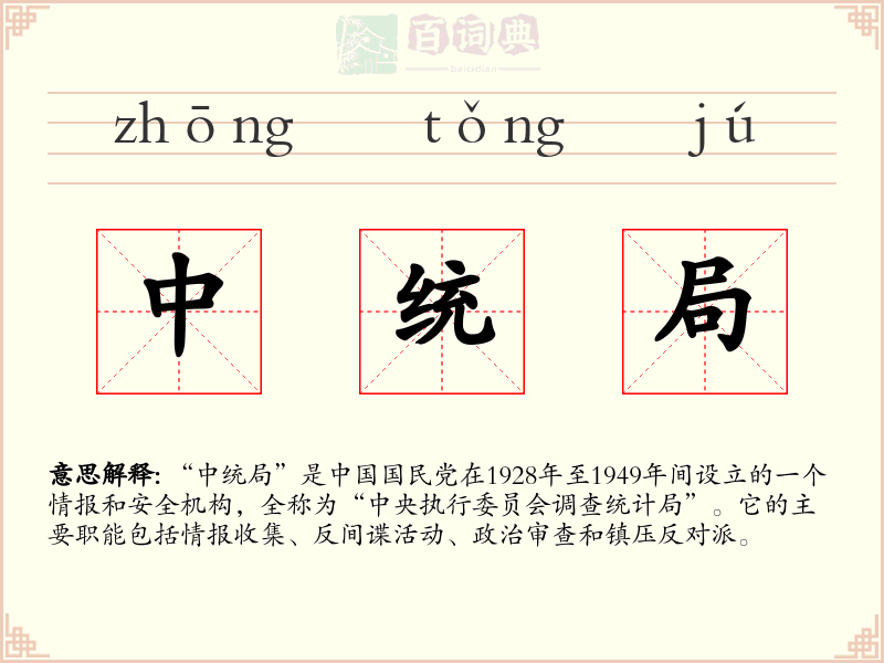 中统局