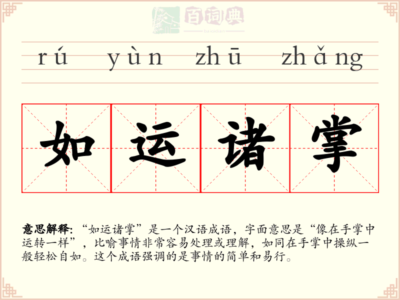 如运诸掌