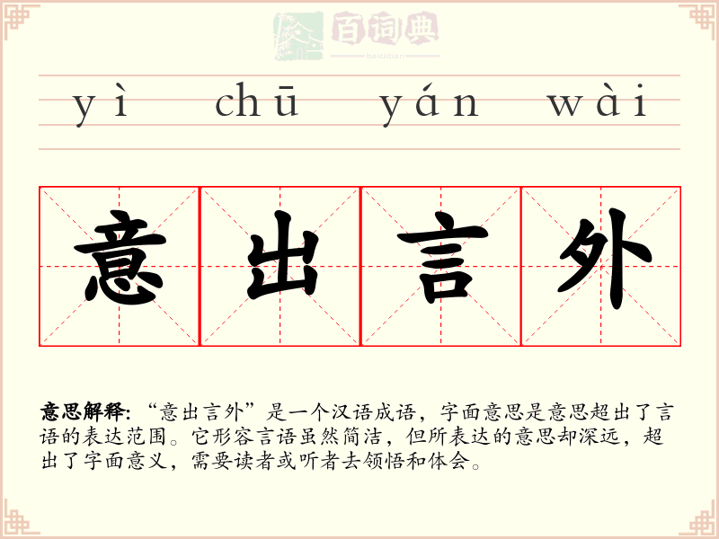 意出言外