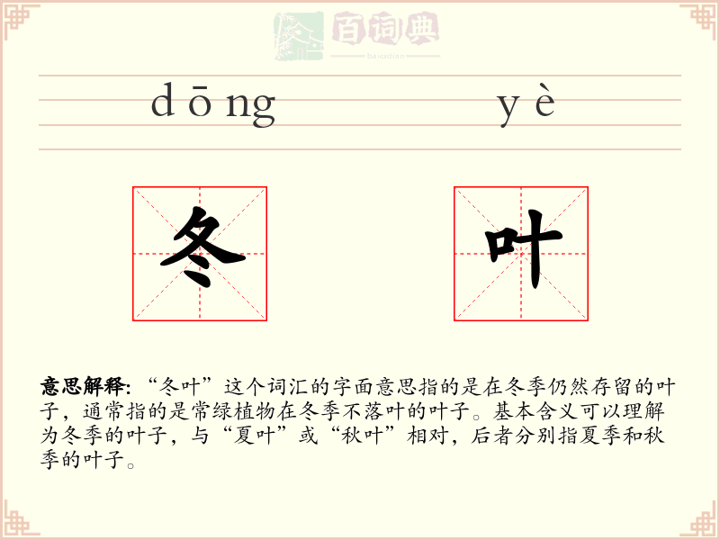 冬叶