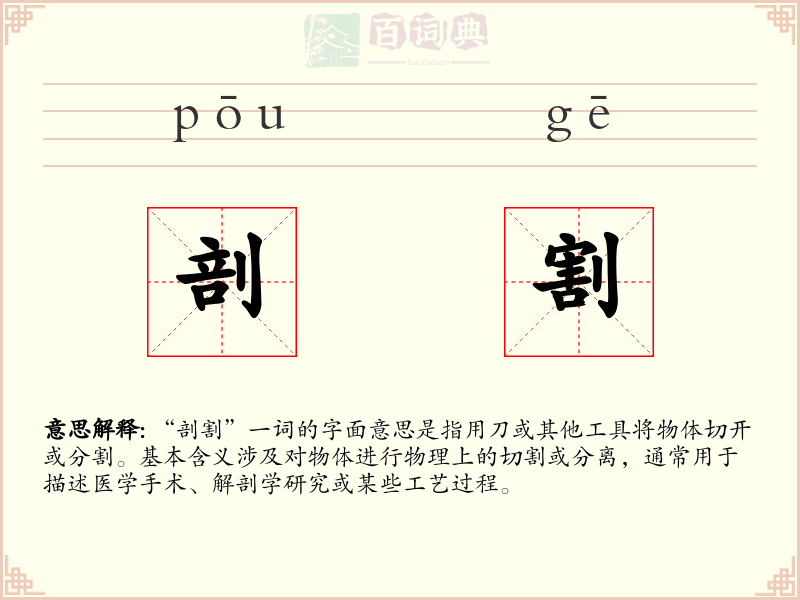 剖割