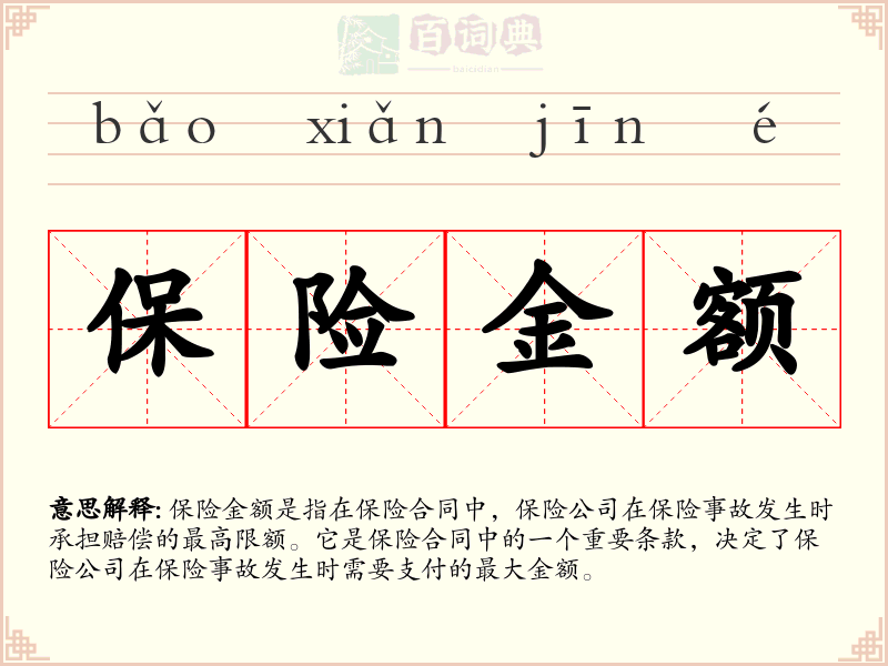 保险金额