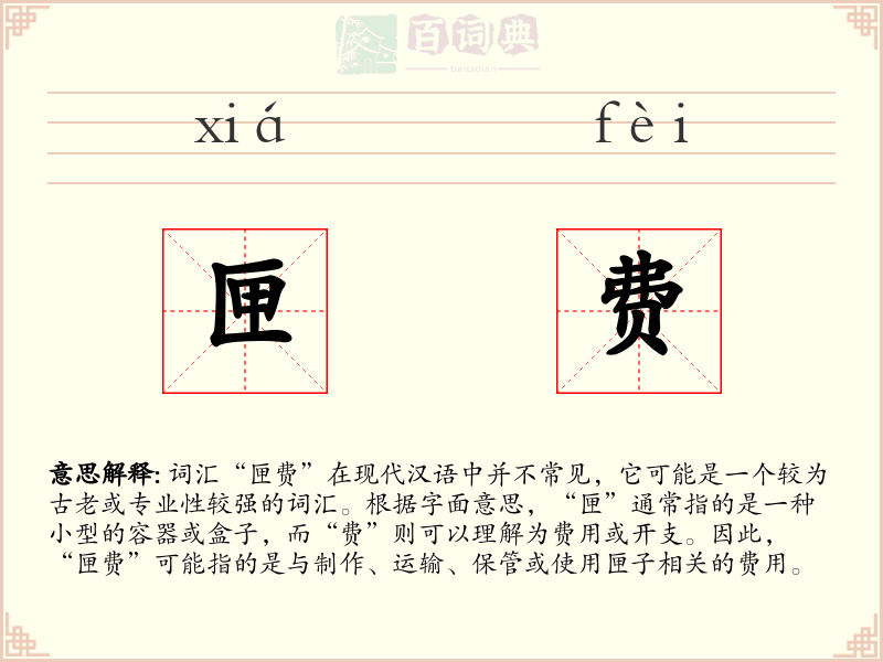 匣费