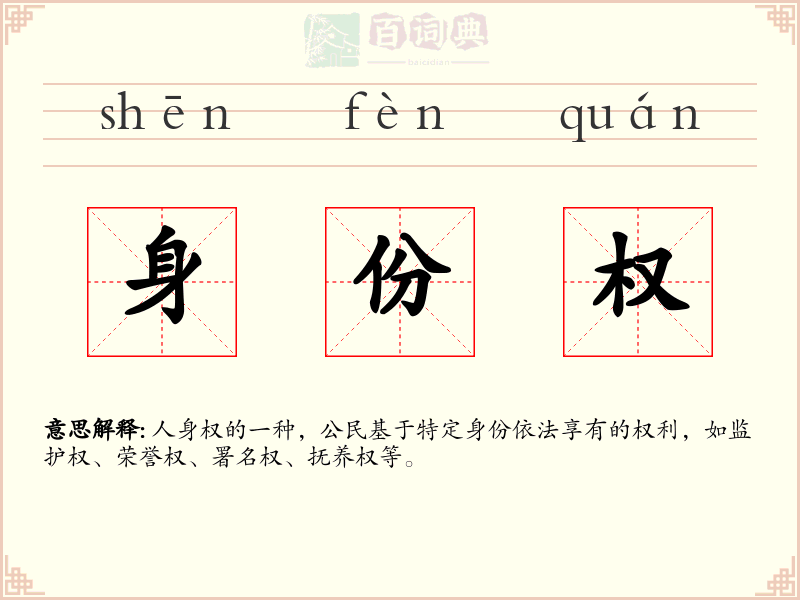 身份权