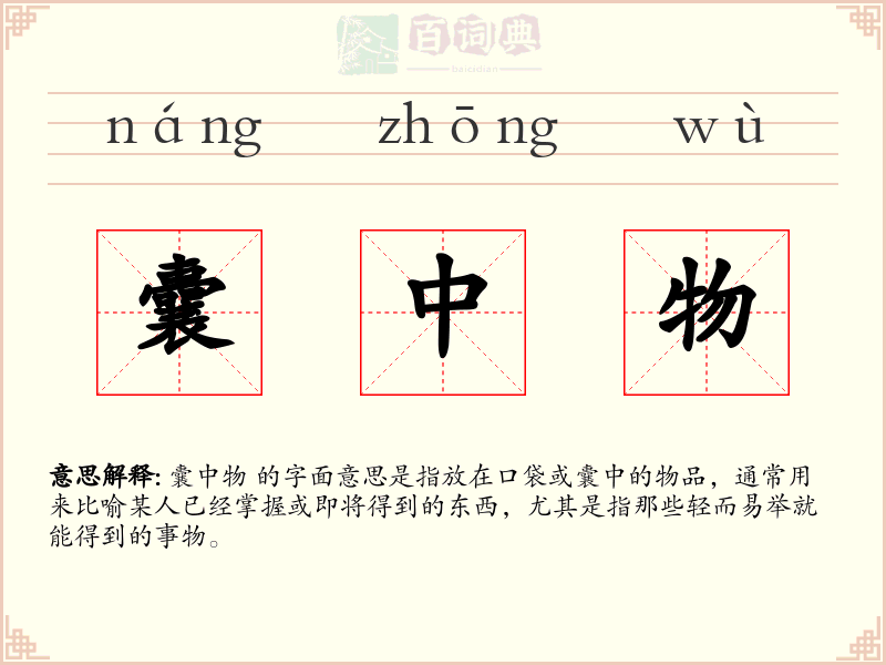 囊中物