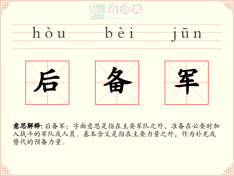 后备军
