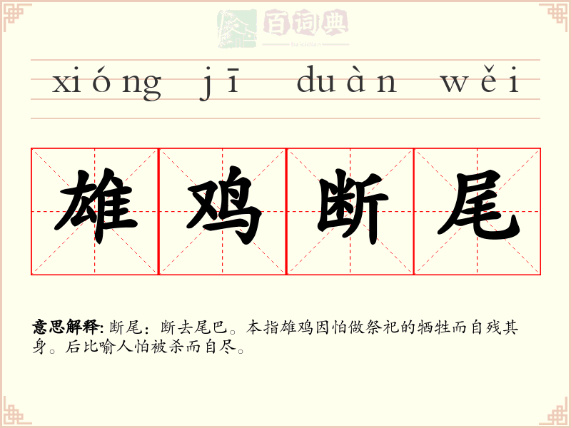 雄鸡断尾