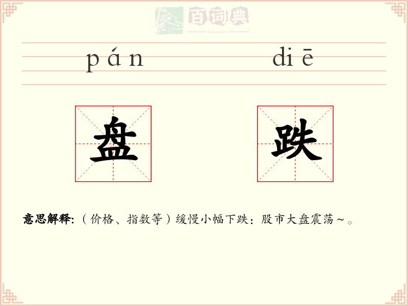 盘跌