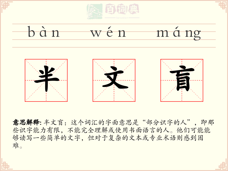半文盲