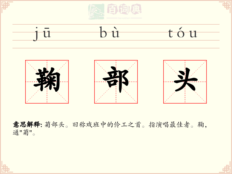 鞠部头