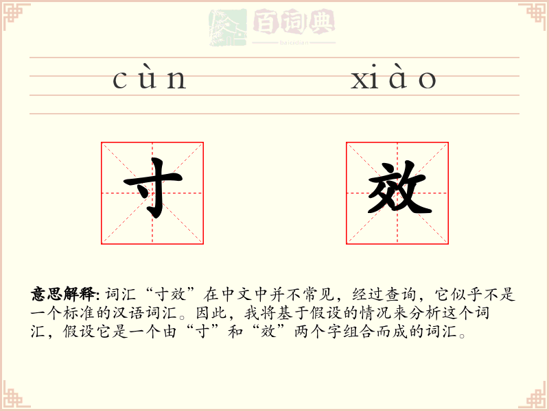 寸效