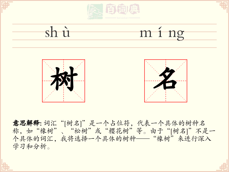 树名