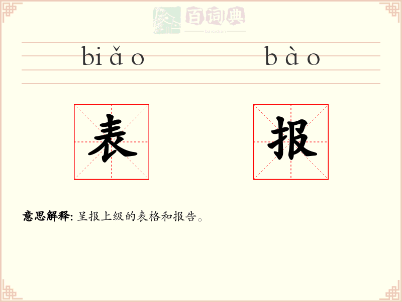 表报