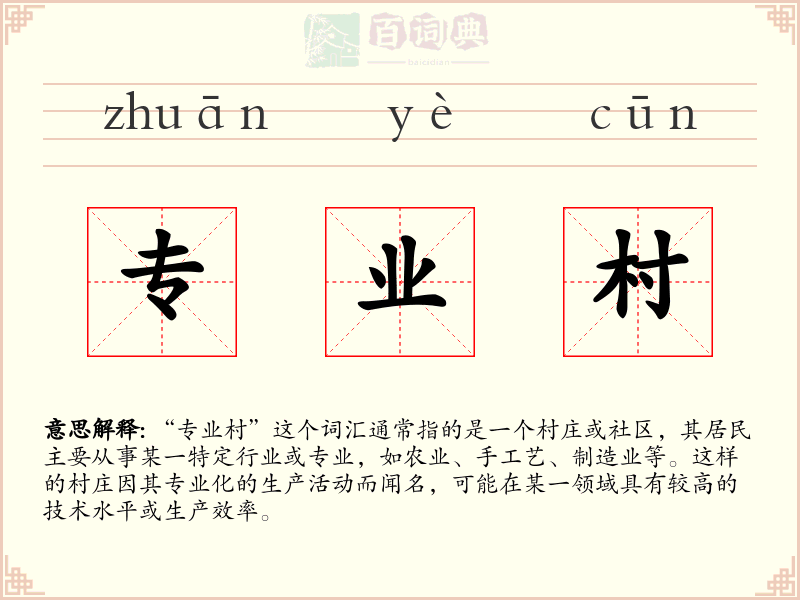 专业村