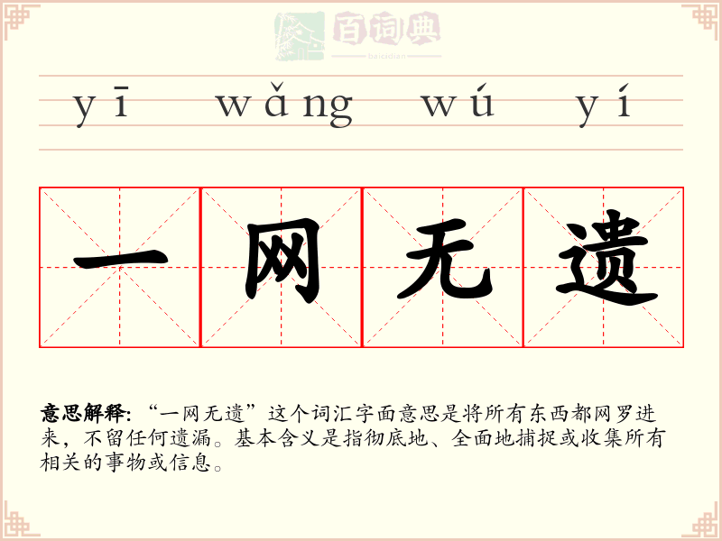 一网无遗