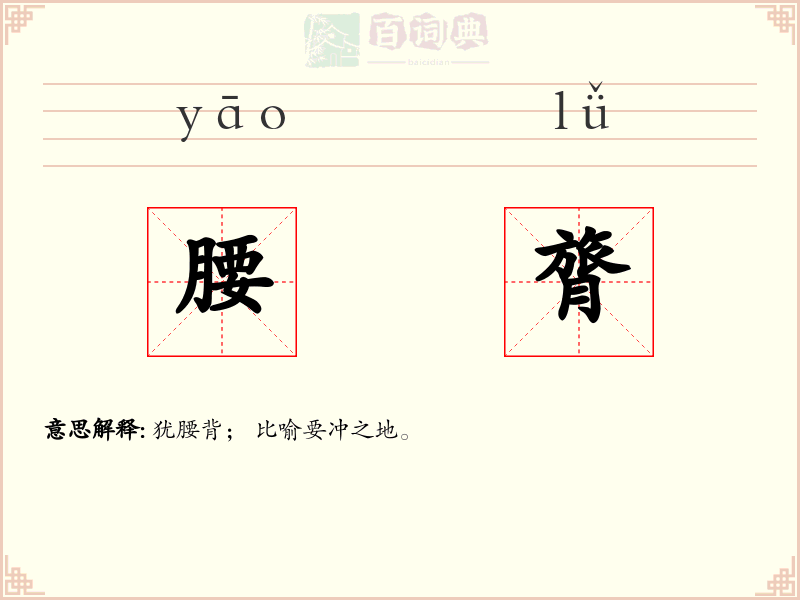腰膂