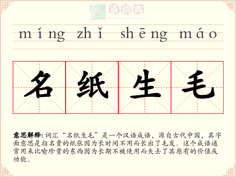 名纸生毛