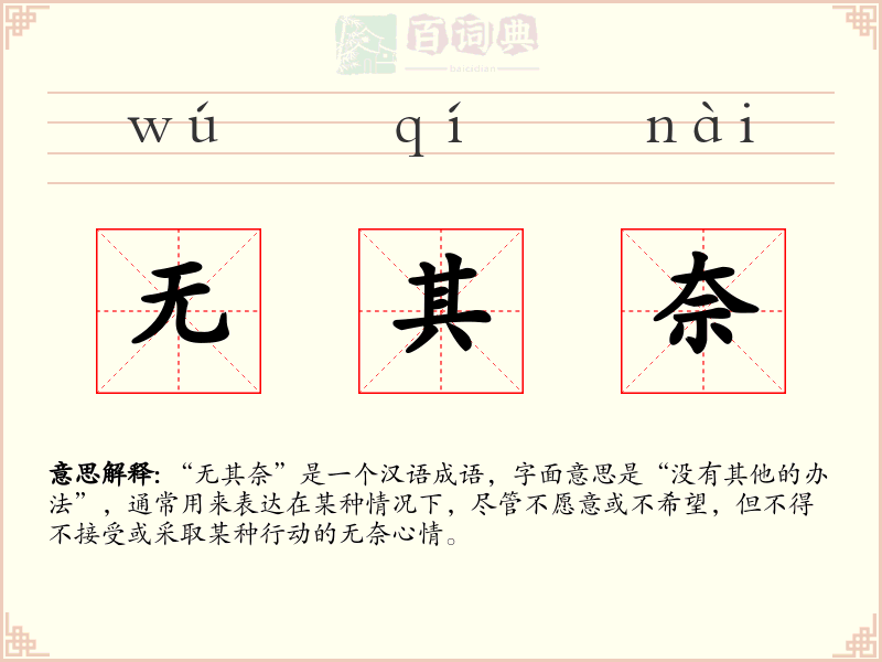 无其奈