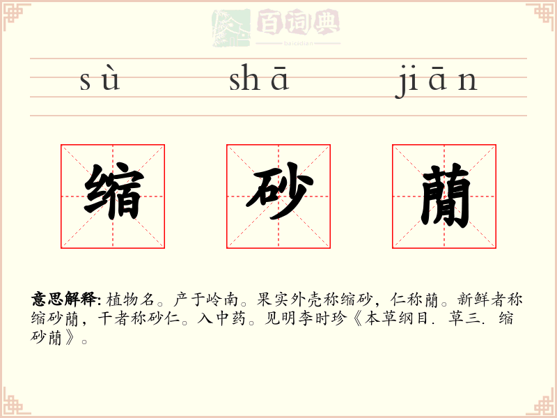 缩砂蕑