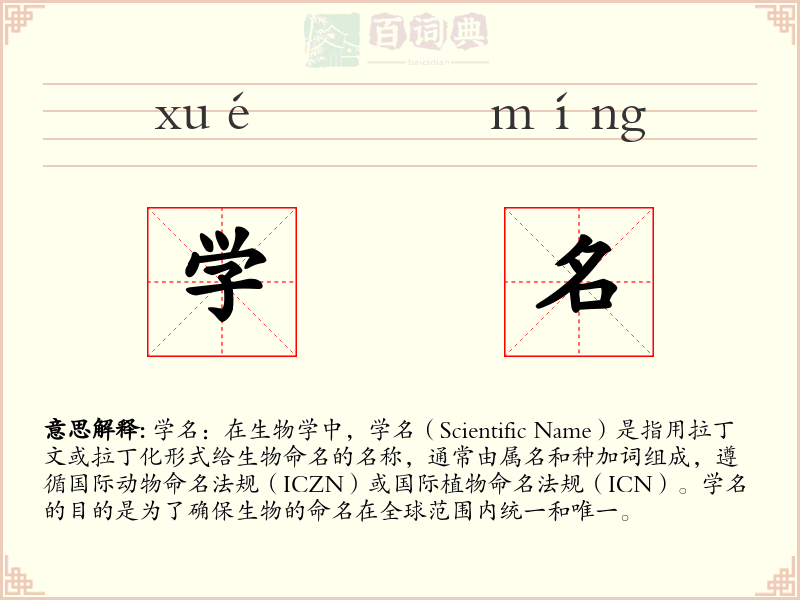 学名
