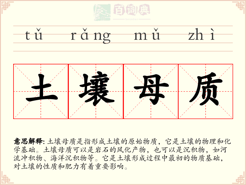 土壤母质