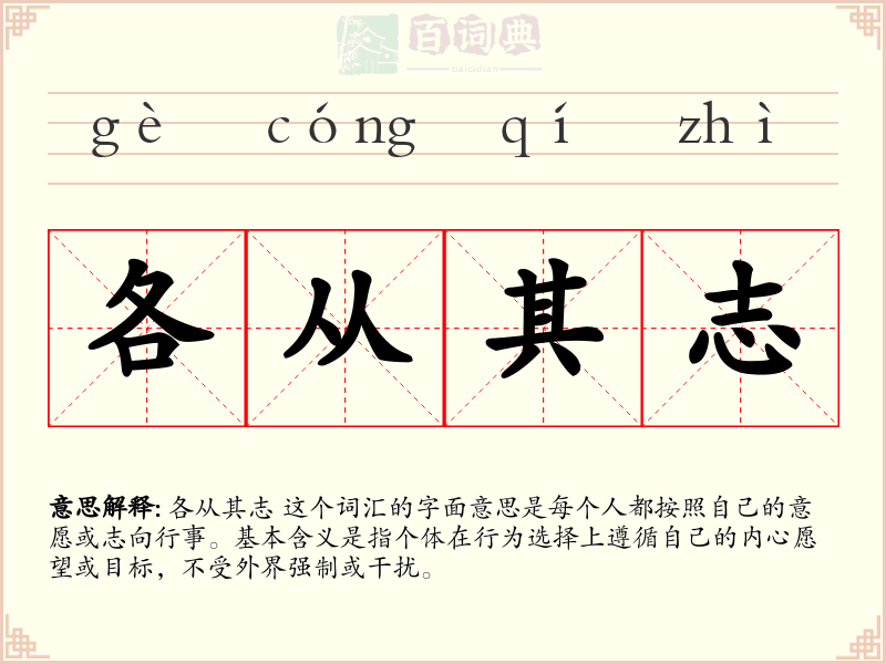 各从其志