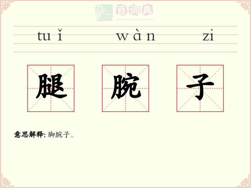 腿腕子