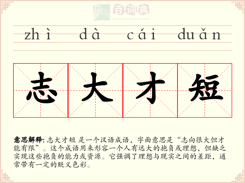 志大才短