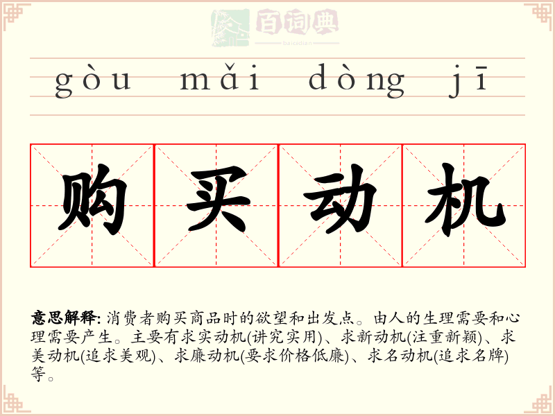 购买动机