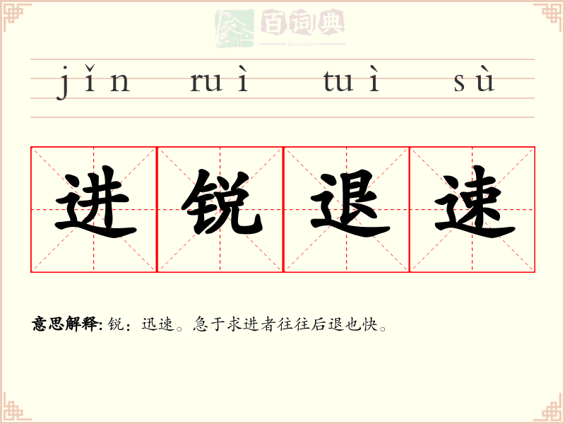 进锐退速