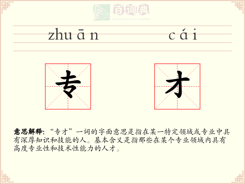 专才