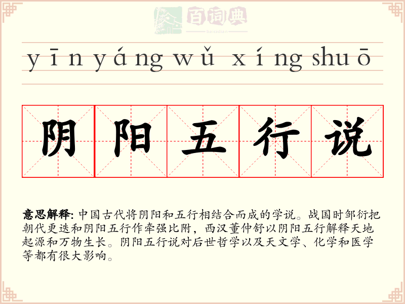 阴阳五行说
