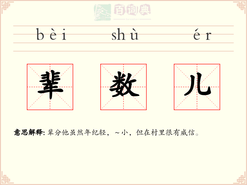 辈数儿