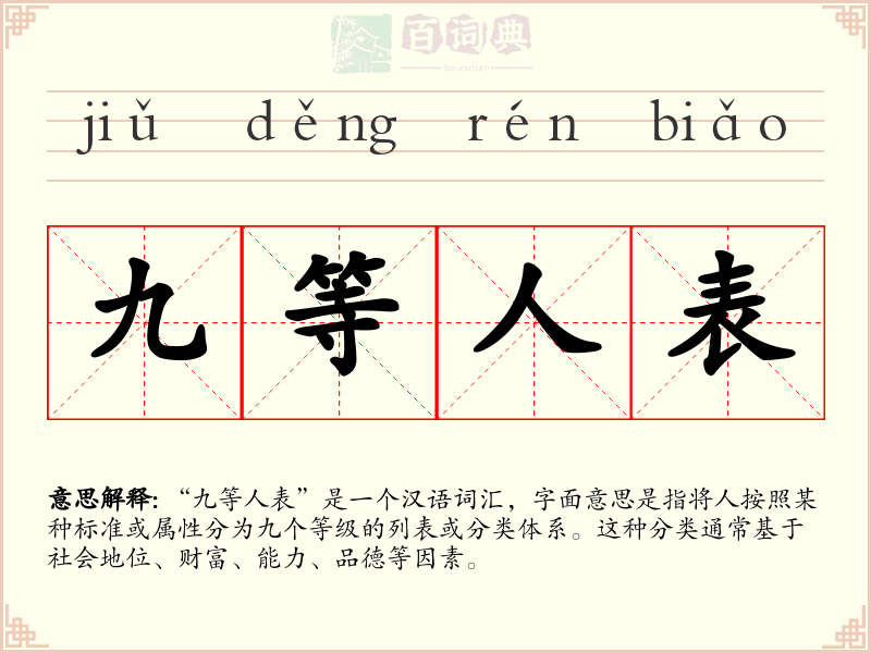 九等人表