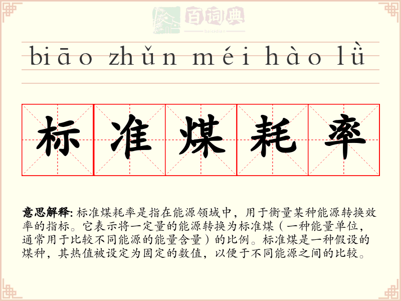 标准煤耗率