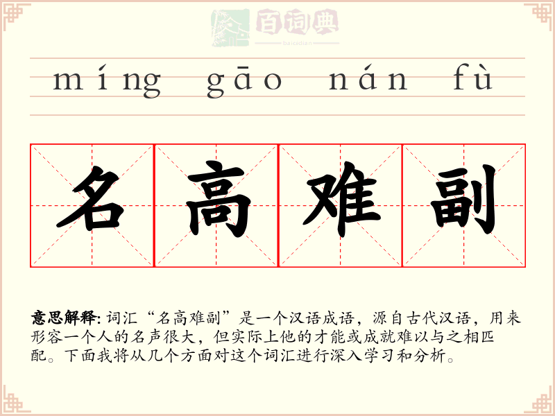 名高难副
