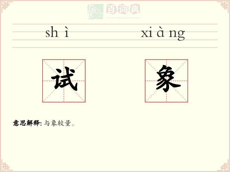 试象
