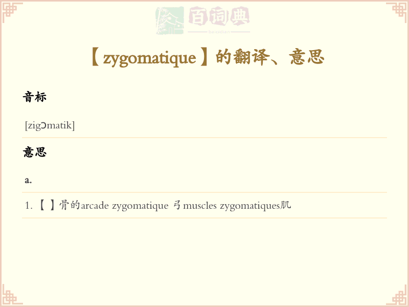 zygomatique