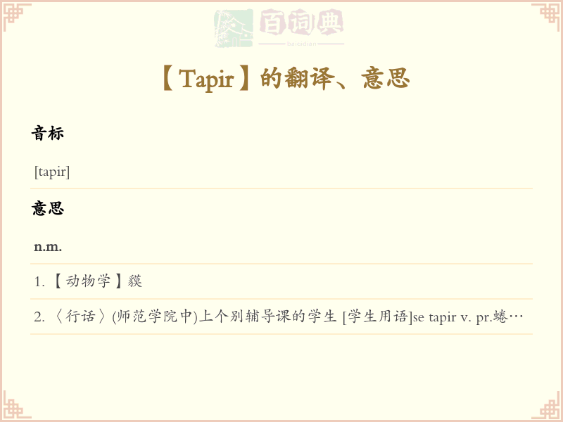 Tapir