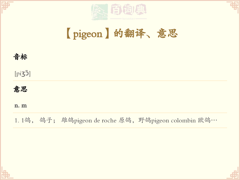 pigeon