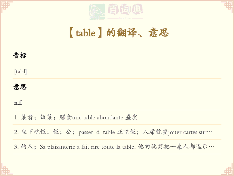 table