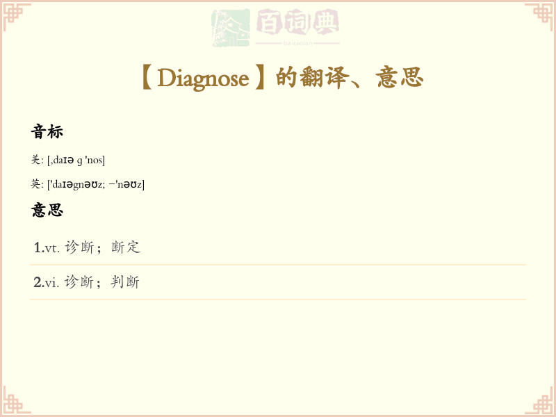Diagnose
