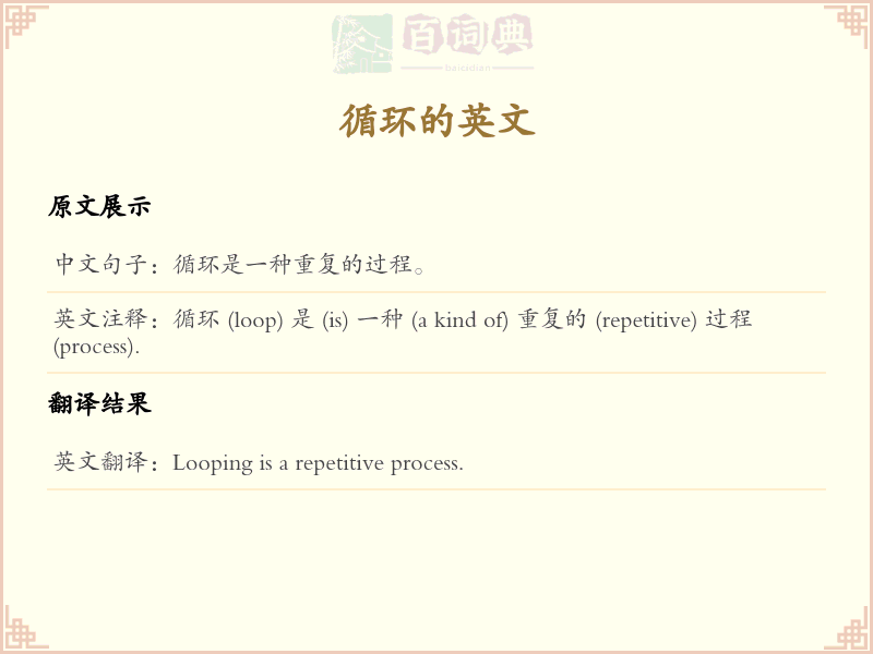 循环的英文