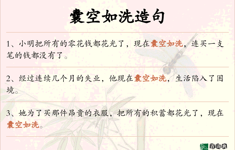 囊空如洗