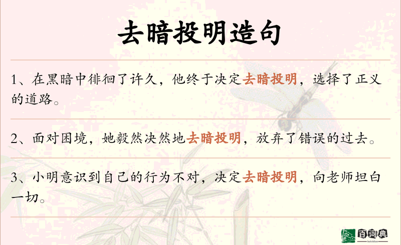 去暗投明
